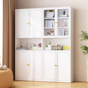 钢制铁艺书柜防尘玻璃门储物柜铁皮办公室文件柜资料展示收纳柜