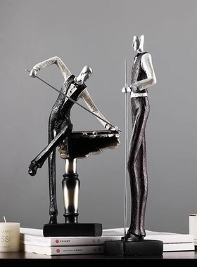 欧式复古乐器人物超市摆件家居装饰办公室电视柜房间创意桌面摆设