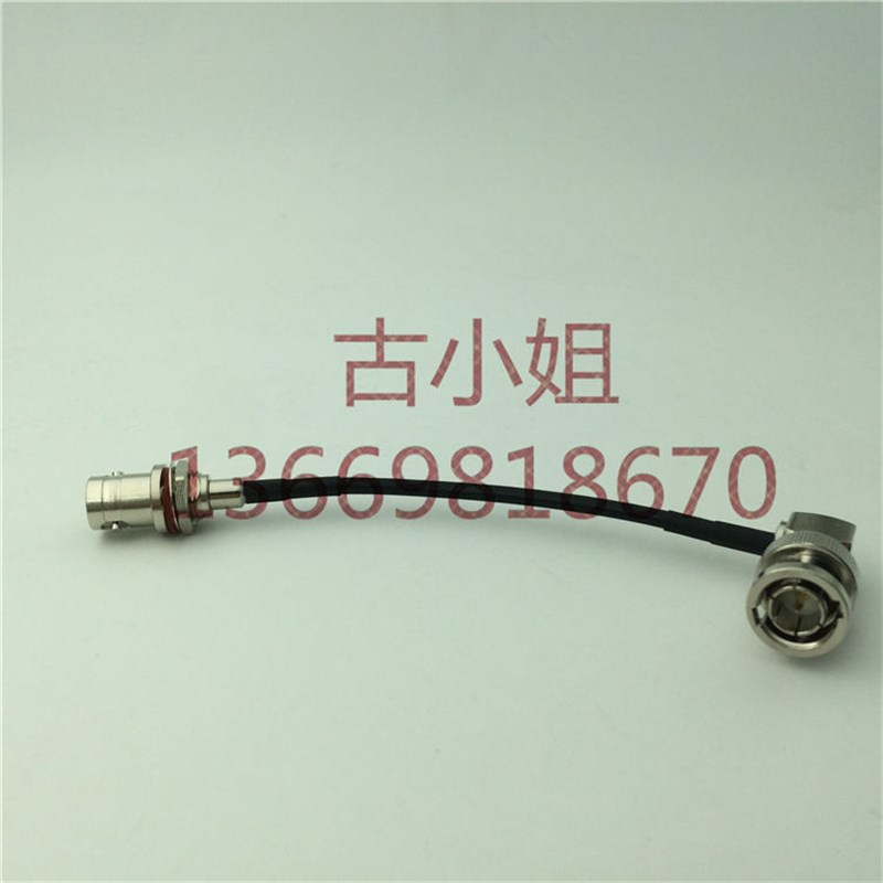 BNC公弯头转母头射频线RG174同轴线BNC-JWKY连接线Q9公弯转母75欧