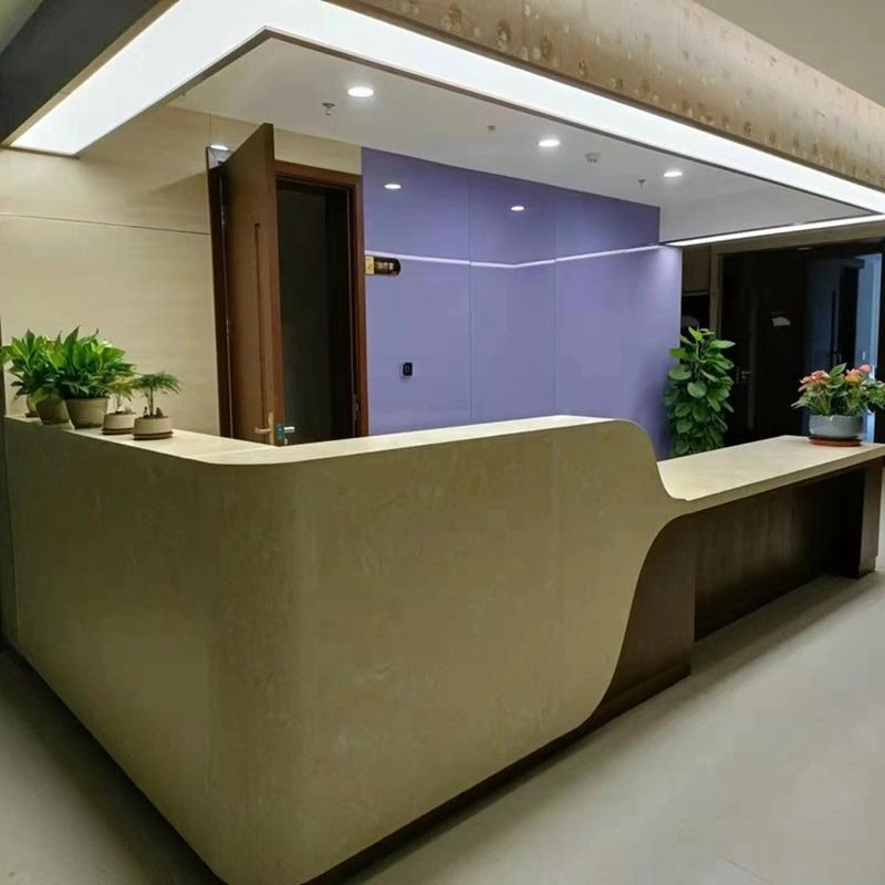 欧式现代简约前台公司接待柜台酒店服务台餐厅收银台设计安装