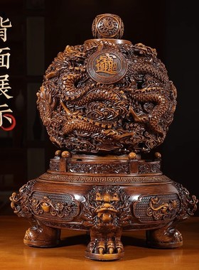 轻奢高档九转乾坤鼎摆件招财客厅老板办公室装饰公司店铺开业礼品