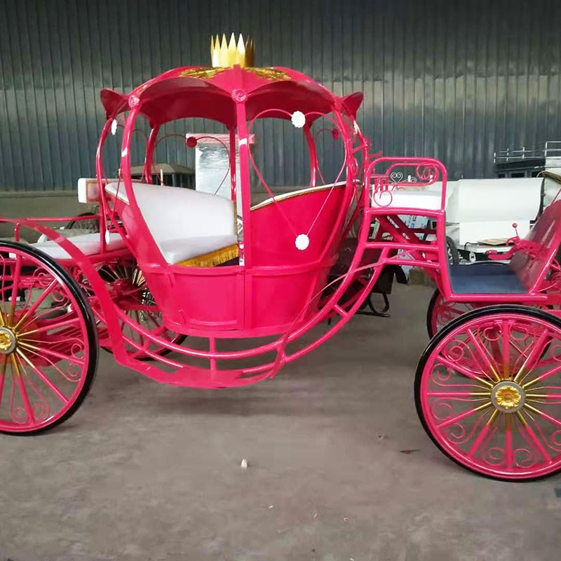铁艺南瓜马车婚庆公主车影视道具摆件圣诞观光旅游车四轮可改电动