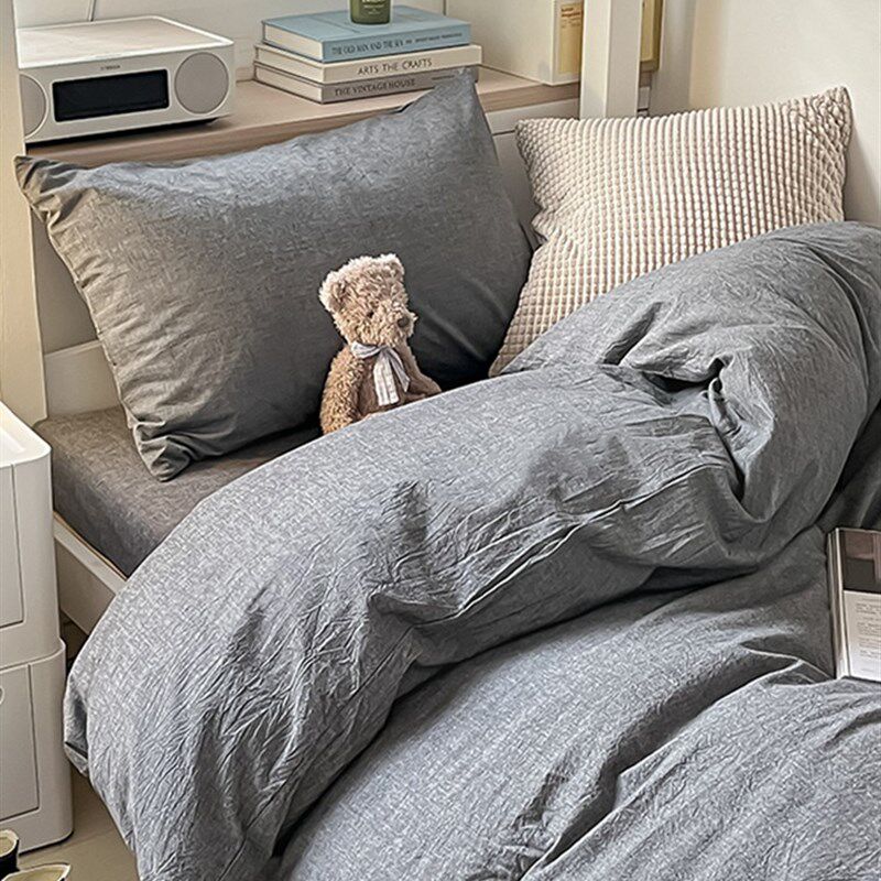 单人全棉水洗棉被套145x225x15C5x215cm定做学生单被罩小格子被单