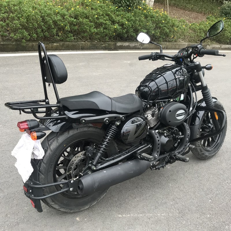 适用轻骑大韩晓星GV300S改装货架靠背头罩边包支架前后挡泥保险杠图片