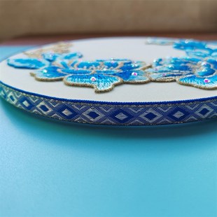 剧目醉清波舞蹈扇子新古典长柄团扇双面绣花成人儿童款表演出