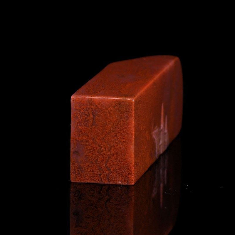 寿山芙蓉石薄意山居即景 手工篆刻成品章定制石料1.7x2.3x7.6cm