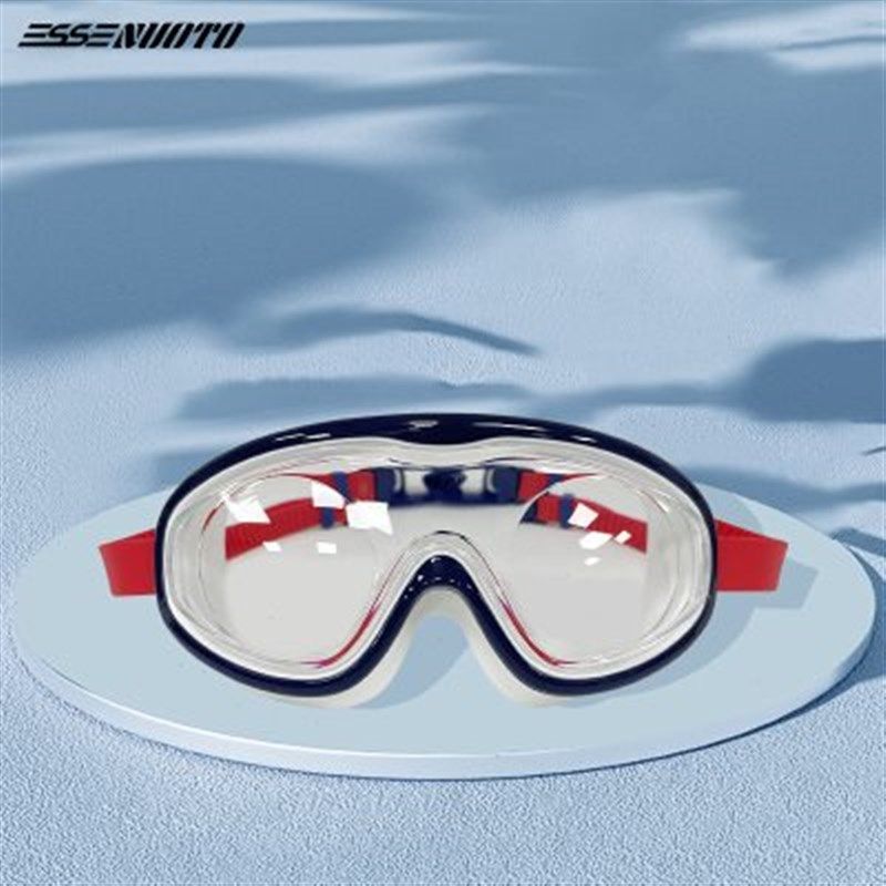 泳镜高清防雾防水儿童大框近视带度数专业耳塞一体专业小朋友泳镜