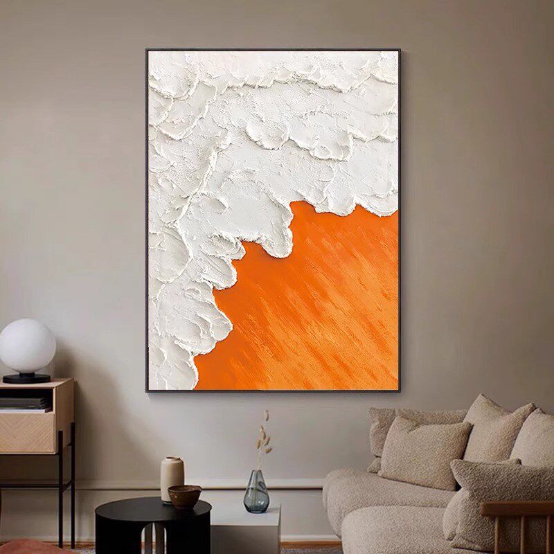 大幅沙发背景画落地客厅画墙壁装饰画肌理高级感过道壁画玄关挂画