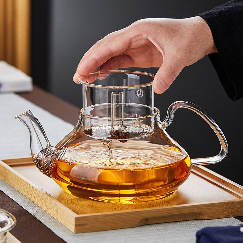 美斯尼玻璃茶壶耐高温过滤花茶壶加厚耐热茶水壶S电陶炉煮茶壶茶