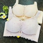 2024无钢圈平胸aa专用小胸加厚A6cm聚拢显大超厚8cm文胸无磁内衣