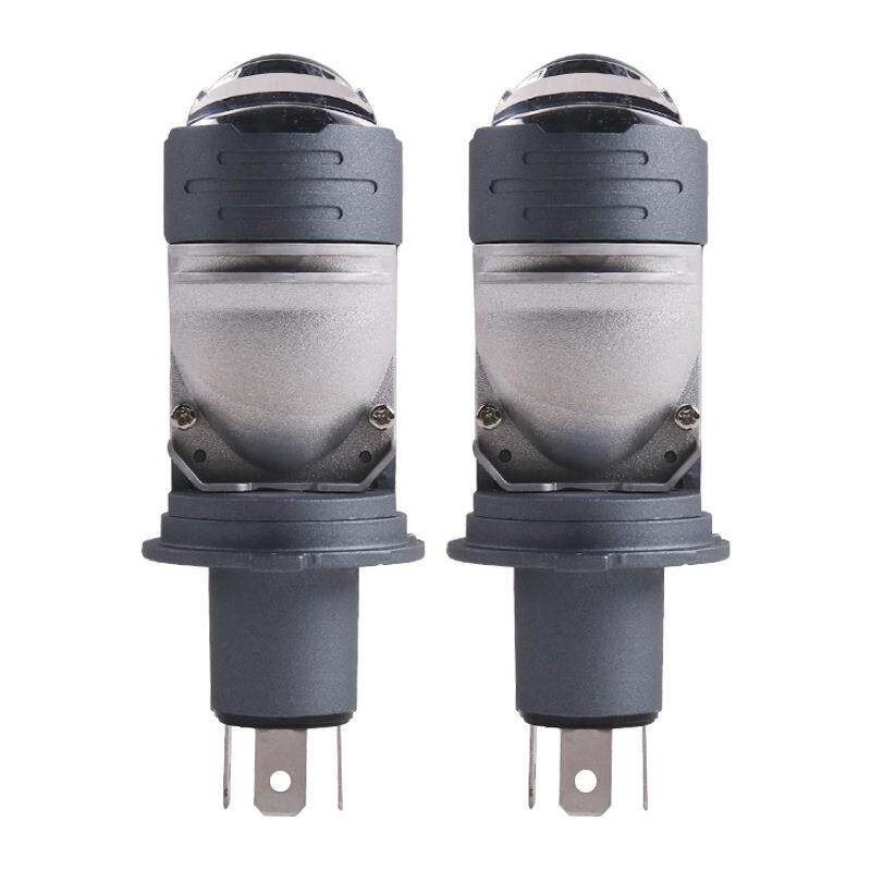 三为车灯新款SANVI H4迷你LED小透镜35瓦52瓦高亮矩阵H4车灯透镜