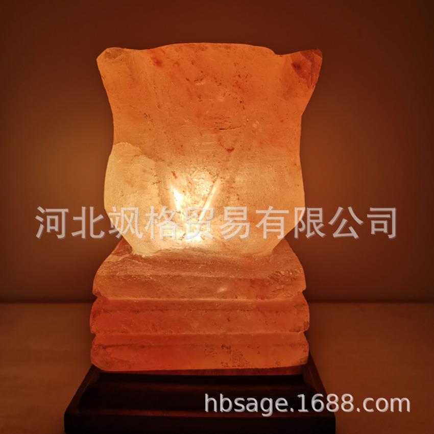 喜马拉雅莲花盐灯厂家直供水晶盐石岩盐工艺品盐灯莲花玫瑰盐灯