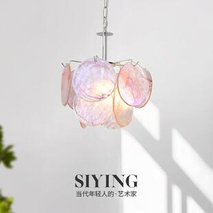 意大利murano手工玻璃卧室床头小吊灯法式中古轻奢浪漫过道吧台灯