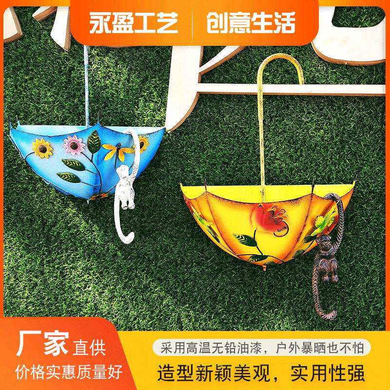 铸铁S形动物猴子挂钩 花园阳台花盆吊篮铁艺挂钩 家居工艺品装饰