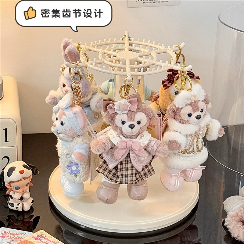 挂式旋转盲盒玩偶娃娃摆件展示架透明亚克力防尘展示柜手办收纳盒