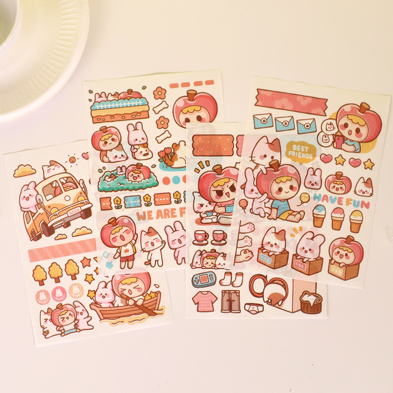 高山文创苹果头手帐贴纸