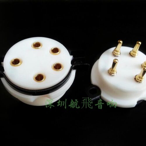 EIZZ 特氟龙5脚镀金电子管座 适用FU-7 807 FD422 WE272A WE311等