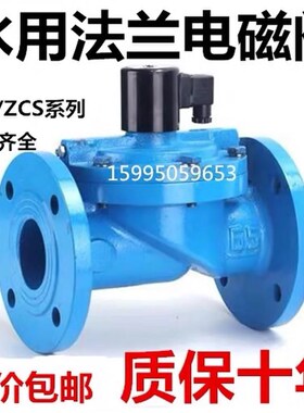 DF ZCS水用铸铁法兰电磁阀常闭DN32 40 50 65 80 100 150 200F
