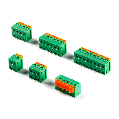 KF142R-5.08-2/3/4/5/6/8P双排卧插 5.08mm间距弹簧式PCB接线端子