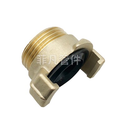 黄铜外螺纹格卡GEKA牛角外牙水管接头1寸爪式卡扣快接6分喷涂管件