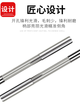 H7机用铰刀直柄白钢加长刃铰刀机用高速钢铰刀高精度铰刀非标铰刀