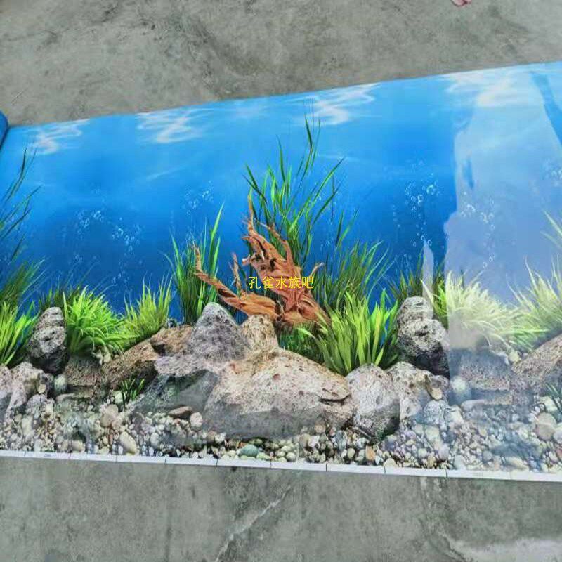重叠岩石墙纸石头水草背景鱼缸水族箱壁纸壁画背景画纸高60厘米