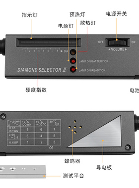 检测鉴别钻石玉石翡翠水晶真伪工具 便携热导仪测钻笔 硬度鉴别仪