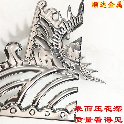 304/20不锈钢大门装饰配件 防盗网门 窗装饰大花3133双面宝花龙珠