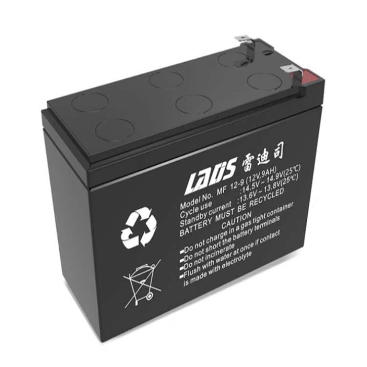 雷迪司蓄电池12V9AH UPS电源铅酸蓄电池更换MF12-9AH不间断电源