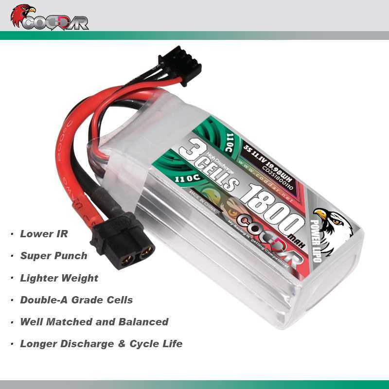 鹰氪CODDAR 1800MAH 3S 11.1V 110C车模航模涵道穿越机锂电池LIPO