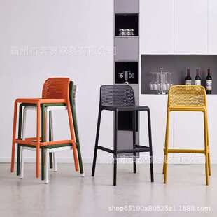 高脚凳家用吧台椅椅轻奢高级感久坐不累收银台岛台吧椅靠背酒吧子