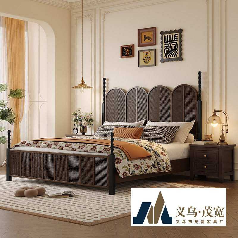 美式复古木床主卧双人床古风1.5现代1.8简约法式罗马柱储物婚床,模玩/动漫/周边/娃圈三坑/桌游,模型制作工具/辅料耗材,淘宝优惠券,粉丝福利购,淘宝优惠卷