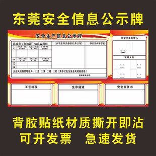 东莞安全生产信息公示牌企业主要负责人安全责任书工艺Y流程管理