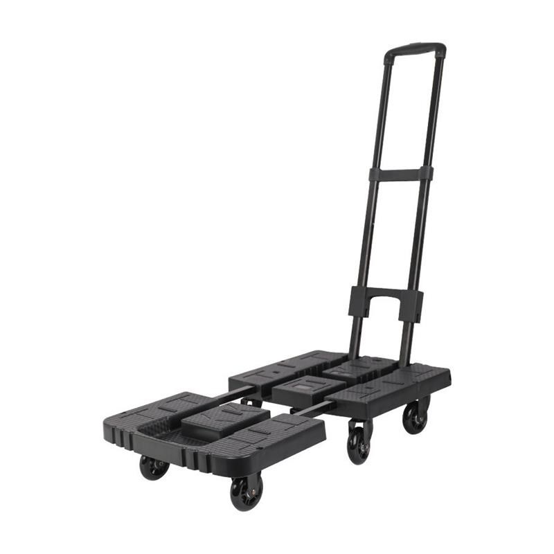 宝煜加长折叠平板车加厚手推车静音拉货车搬运车小拖车六轮小推车