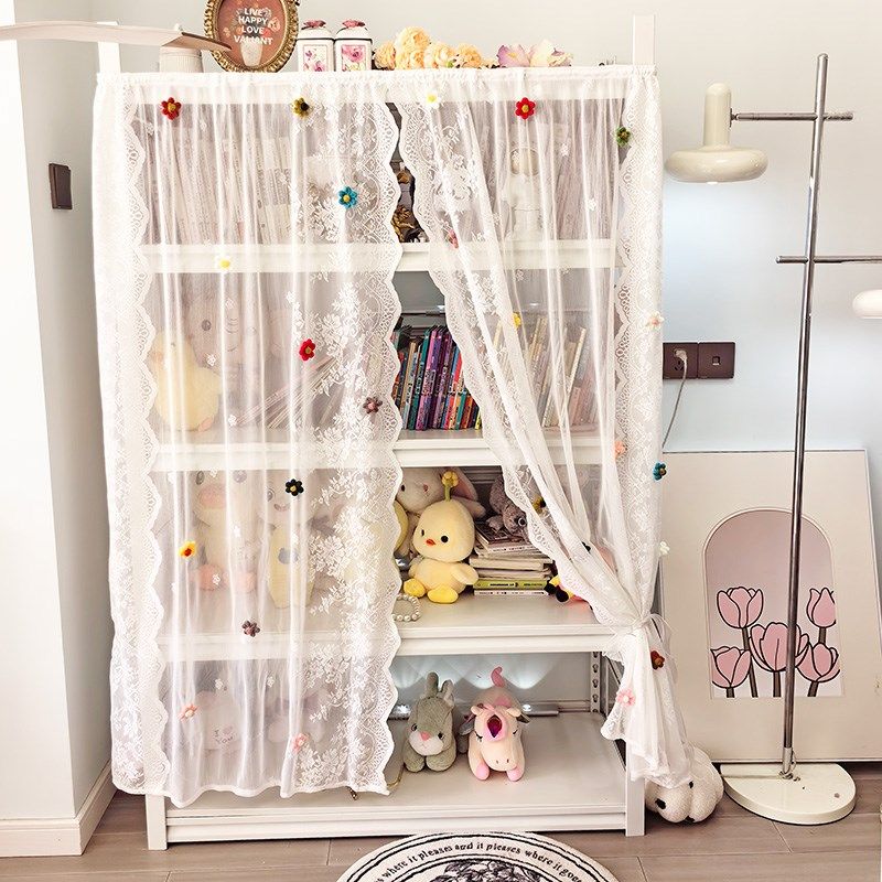 柜子防尘帘子遮挡杂物魔术贴穿杆帘纱帘挡板帘公主窗帘女孩卧室,居家布艺,成品窗帘,淘宝优惠券,粉丝福利购,淘宝优惠卷