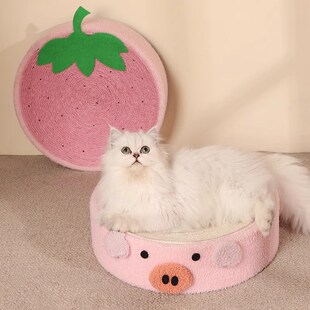 剑麻猫抓板猫窝一体耐磨不掉屑圆C形猫爪盘耐抓麻绳沙发猫咪玩具