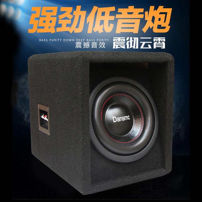 出口汽车音响改装车载梯形迷宫木箱震撼无源超重双音圈双磁低音炮
