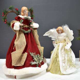 圣诞装饰用品圣诞老人老婆婆家居橱窗摆设圣诞树顶部装扮天使摆件