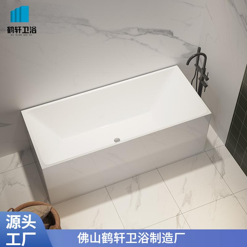 小户型薄边网红小方缸多民宿家用全围日式浴缸11.7m新款缸