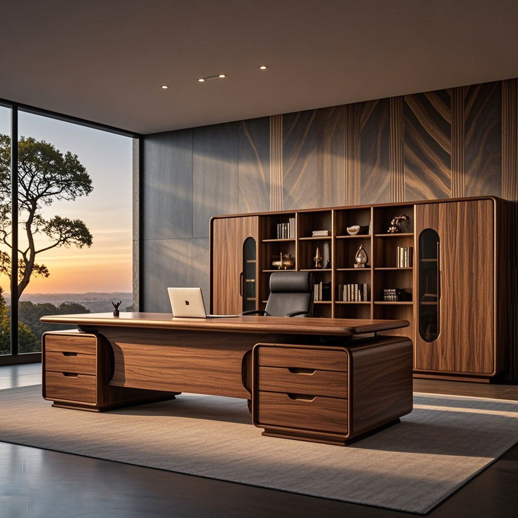 新中式老板桌高级感办公室经理桌椅组合简约现代总裁大班台家具