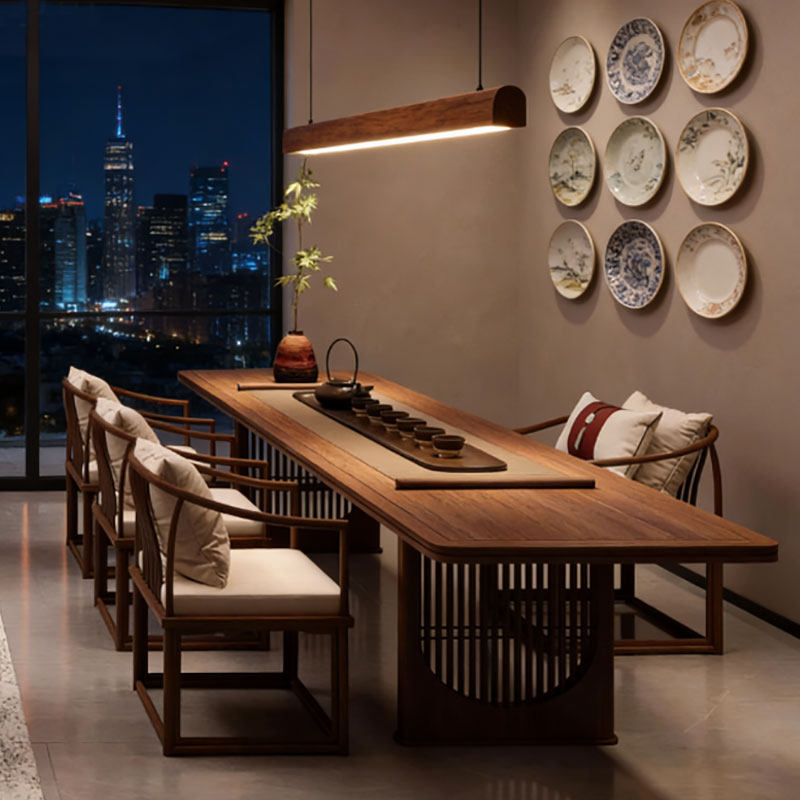 中古风新中式实木茶桌椅组合茶台茶空间客厅家用客厅简约轻奢,住宅家具,家用茶台/茶桌,淘宝优惠券,粉丝福利购,淘宝优惠卷