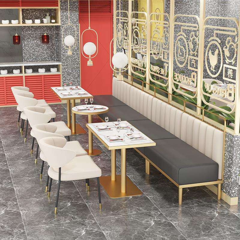 西餐厅不锈钢卡座沙发连锁主题海鲜自助餐港式茶餐厅桌椅商用休闲