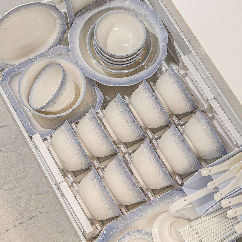 渐变花边釉下彩陶瓷碗2024新款高颜值家用个人专用米饭碗面碗汤碗