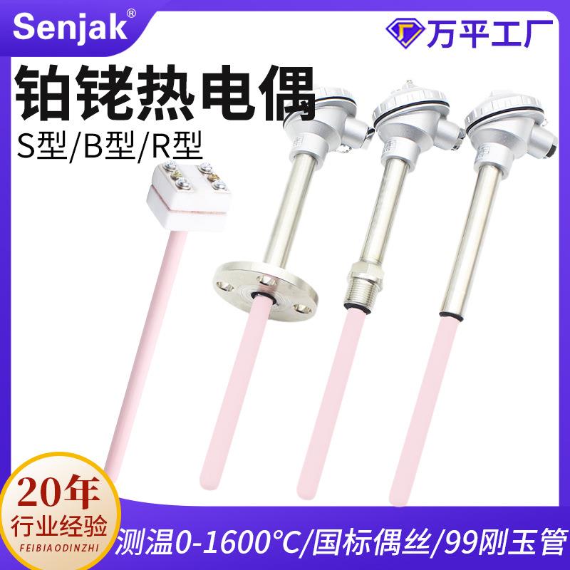 S型热电偶 B型R型高温刚玉0-1600度WRP130/230陶瓷铂铑热电偶