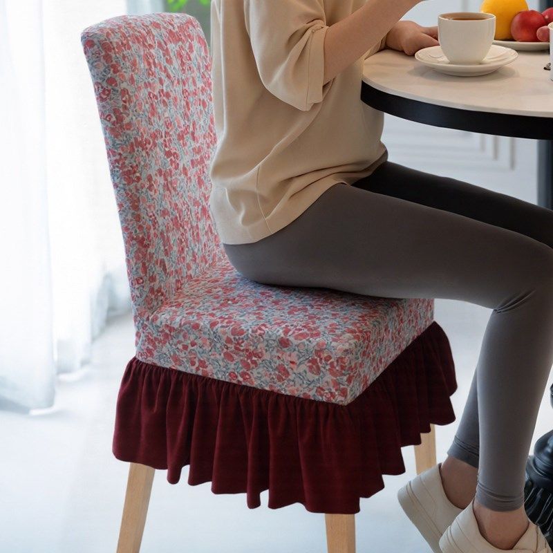 美式田园风椅子套罩连体椅子套罩餐桌椅套罩酒店hg椅套家用凳子套