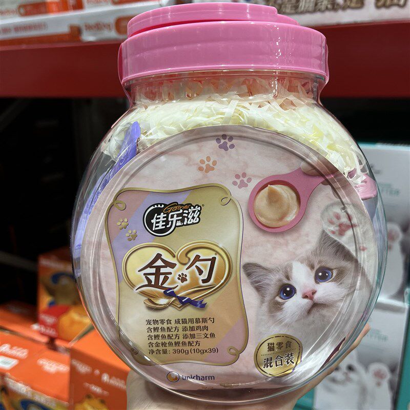 金勺宠物零食 慕斯勺 猫零食 鲣D鱼添加三文鱼金枪鱼猫零食山姆代