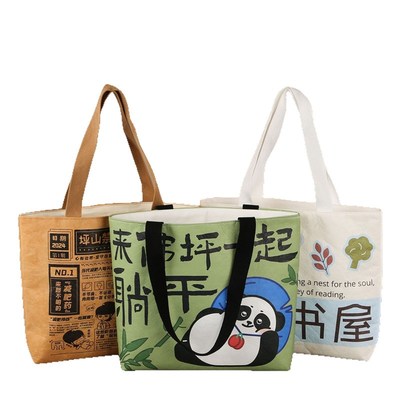 杜邦纸袋定制可水洗牛皮纸撕不烂复古手提袋加厚杜邦纸包购物袋子