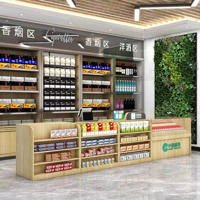 母婴店文具店超市便利店药店收银台柜台欧式简约现代转角小型吧台