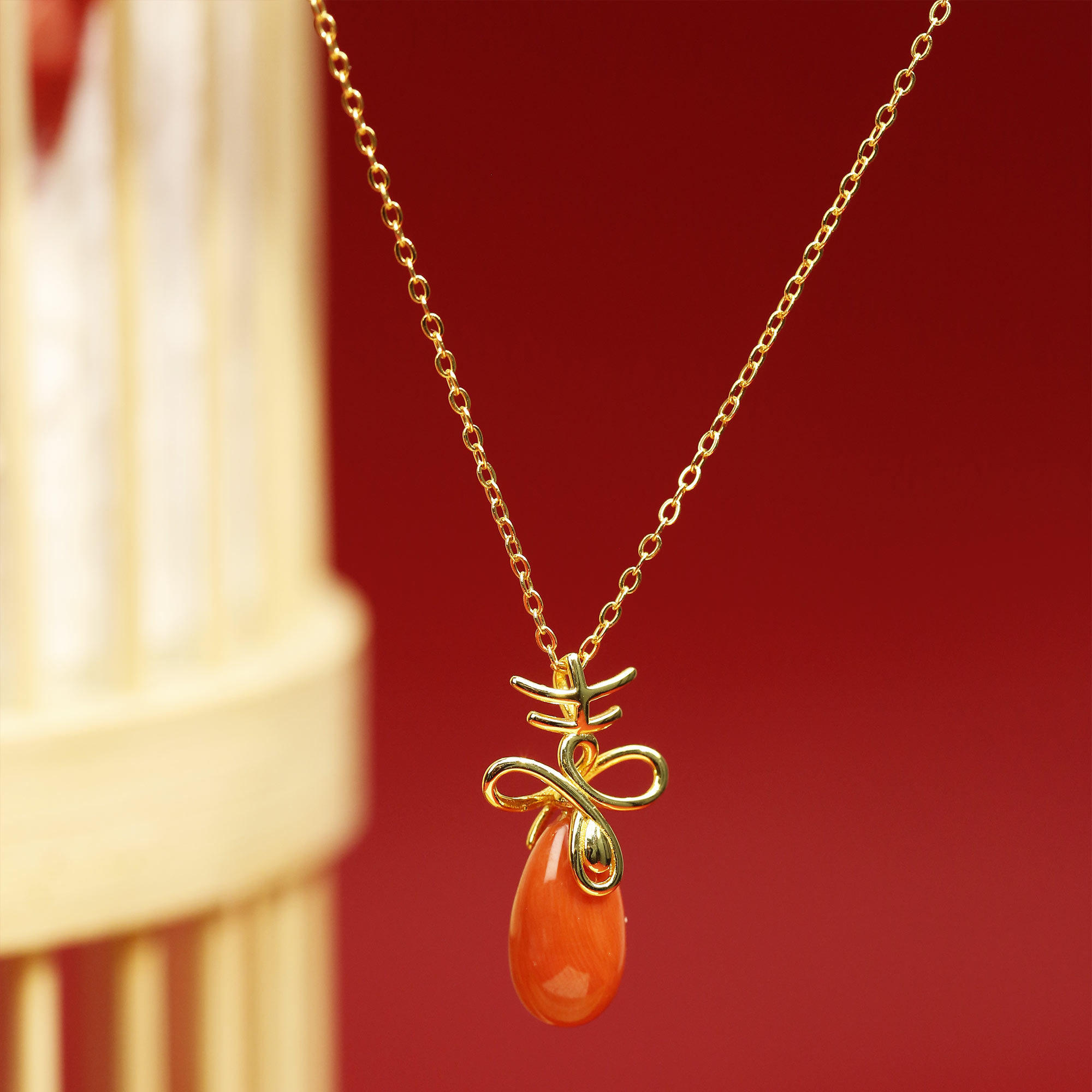 MIAOZhen&Bao天然红珊瑚项链