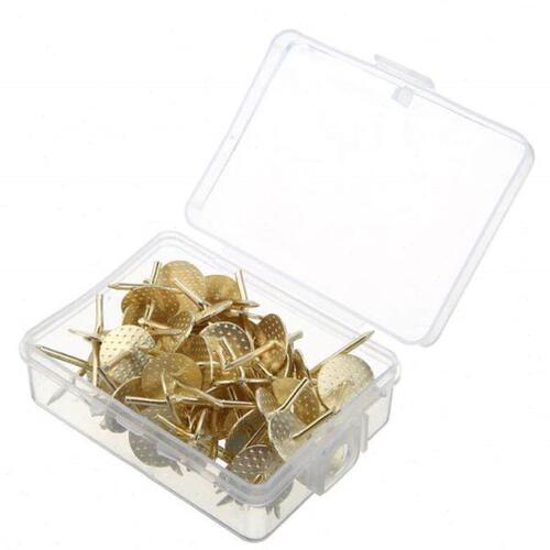 50Pcs Golden Hangers Metal Picture Hangers Nails Photo Frame